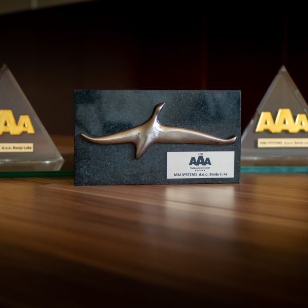 M&I Systems Banja Luka was awarded the AAA Platinum Creditworthiness Certificate of Excellence by Bisnode